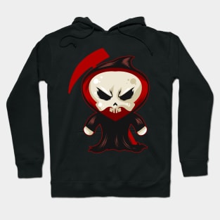 Cute Kawaii Chibi Reaper with Scythe Halloween Hoodie